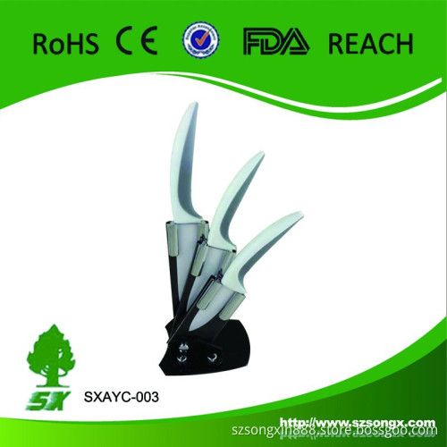 Ceramic knife set as seen on TV(1x 3 inch Paring Knife, 1x 4 inch Utility Knife, 1x 5 inch Slcing Knife,1x 6 inch Chef Knife)